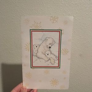 Vintage Polar Bear Christmas Card